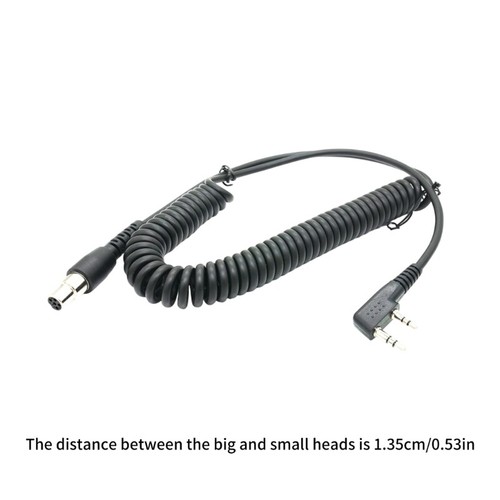 Two Way Radio Coil Cord Cable 2 Pin To 5 Pin Coil Cable for Radios Earphone - Zdjęcie 8 z 8