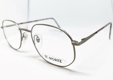 New True Vintage St. Moritz Matte Ant. Silver  Marble Tortoise Eyeglass Frames