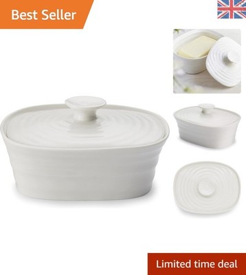 Sophie Conran Butterdose mit Deckel aus weißem Porzellan - Elegant Kitchen Essential