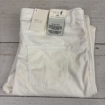 Rye 51 Silo Antique Tencel Pants Jeans Mens 38x34 Opal White NEW NWT