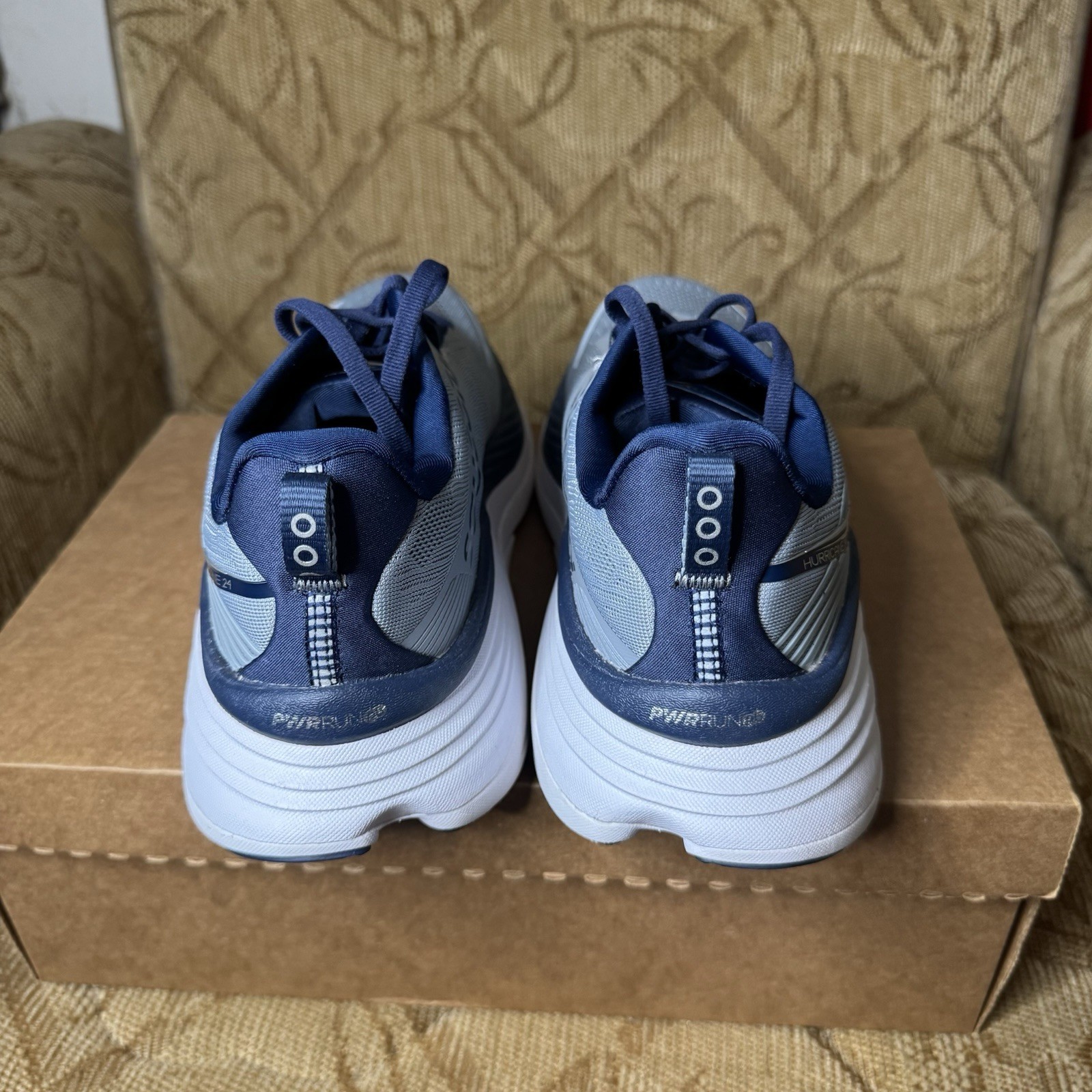 Saucony Mens Hurricane 24 S20933-142 Gray Running Shoes Sneakers Size 7.5 Wide thumbnail 6