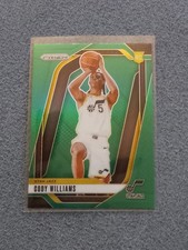 2024-25 Prizm Utah Jazz Cody Williams Green Prizm Rookie Card