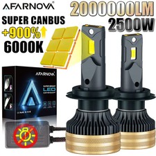 2500W H7 LED Lights Bulbs H11 H4 H1 Turbo Headlight 6000K 2000000LM CSP CHIPS