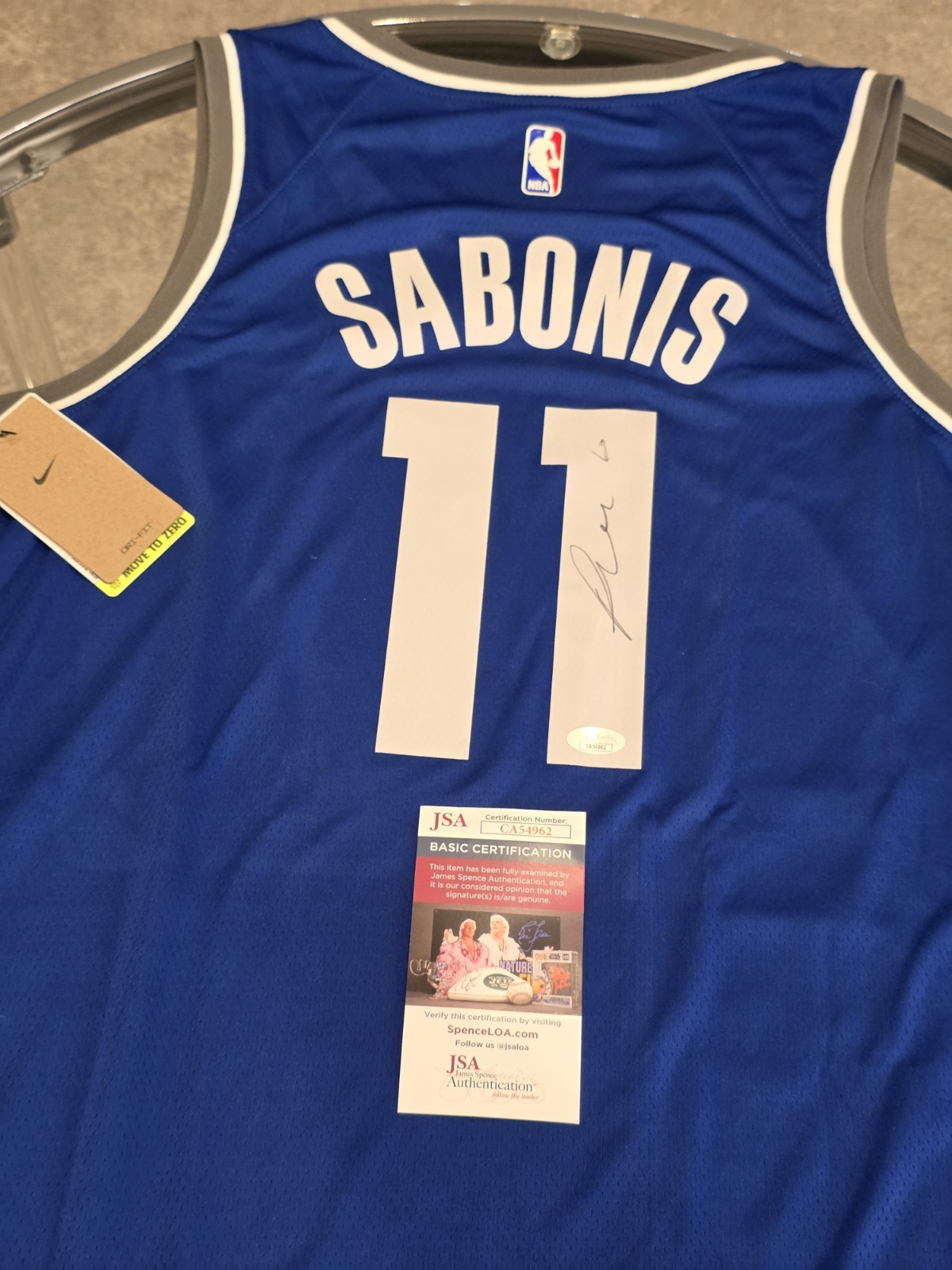 Domantas Sabonis Autographed Signed Sacramento Kings / Jersey JSA COA 