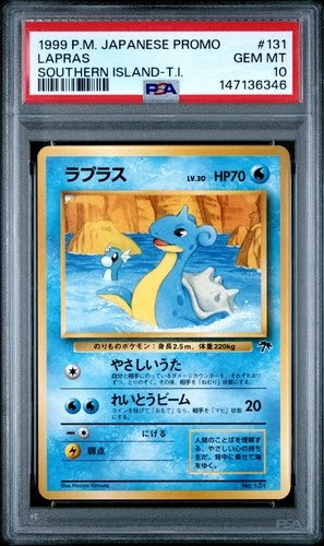 1999 Pokemon Japanese Promo Lapras Southern Island T.I. PSA 10 #131