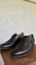 Bruno Magli Men s Black Leather Lace-Up Oxford Dress Shoes US 10.M Cap Toe