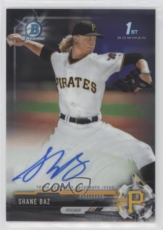 2017 Bowman Draft Chrome Draft Pick Auto Shane Baz #CDA-SB Auto 3c2