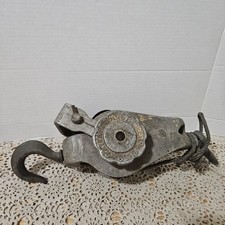 Vintage Beebe Bros Model 777 Ratchet Hoist Cable Puller Wire Rope Come Along