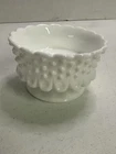 Fenton Hobnail Milk Glass Pedestal Candy Dish Planter Candle Holder 2.5"T 4"W