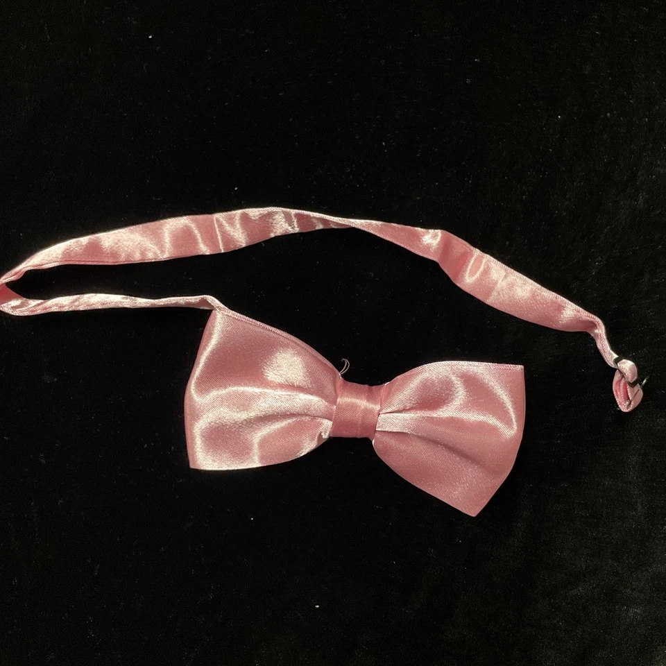 Hombres Satén Color Sólido Pre-atado Esmoquin Pajarita Pajarita Bolsillo Cuadrado USADO Foto 3 de 4