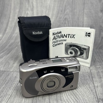 Kodak Advantix F600 Zoom analoge Kompaktkamera silber + Tasche & Handbuch getestet