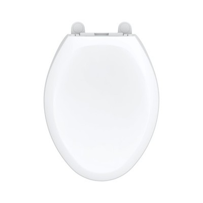 Gerber Universal Elongated Toilet Seat with Cover, Soft Close, Top Mount, Eas...