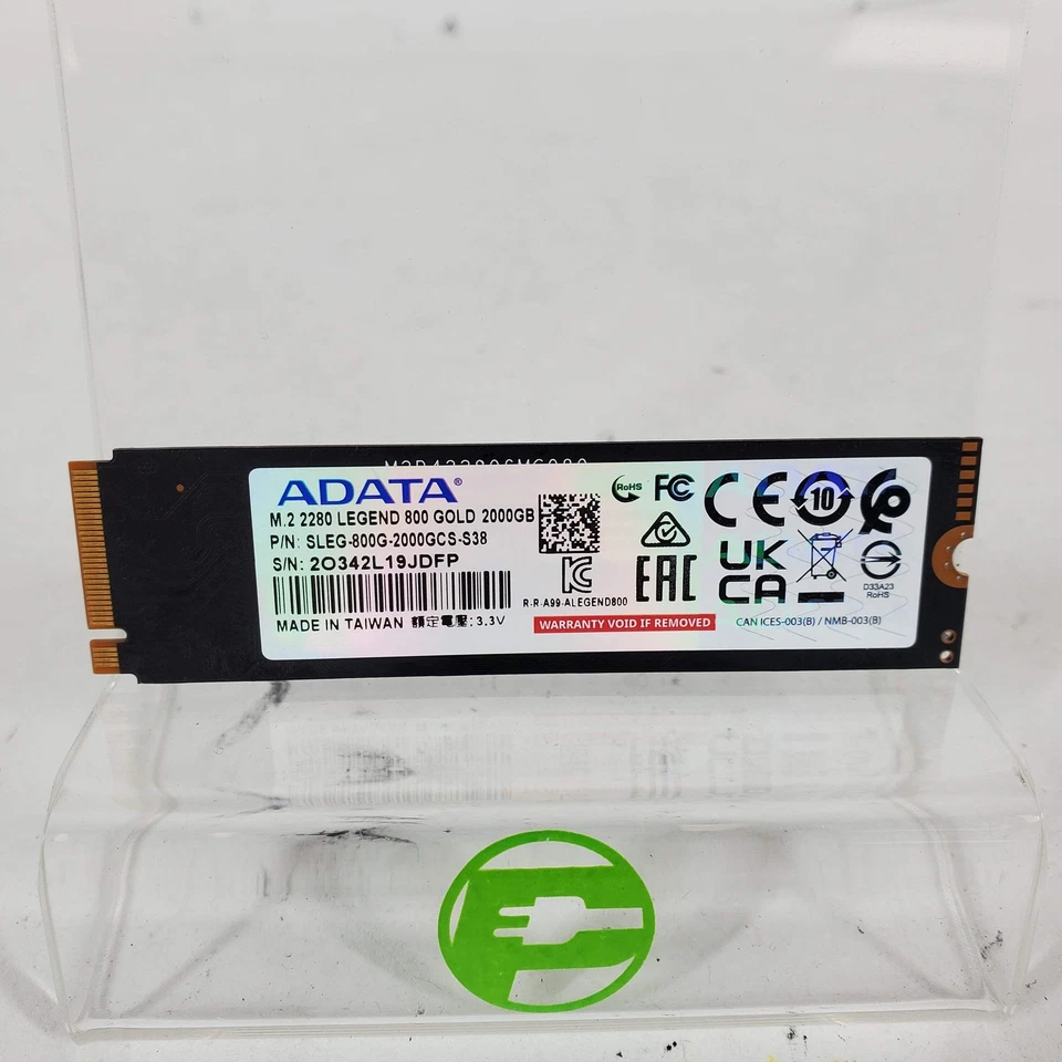 ADATA 2280mm Legend 800 Gold 2TB M.2 NVMe Gen 3.0 x 4 SSD SLEG-800G-2000GCS-S38 - Image 2 of 4