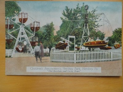 Vintage Postcard Hershey Park, Hershey, Pa. The Chocolote Town Unposted