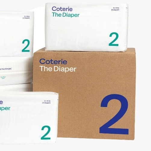 Coterie Diapers-Size:2-Baby 10-16 lbs-New in Package-31 Count