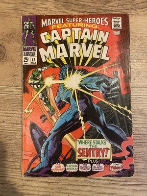 Marvel Super Heroes # 13. Captain Marvel. 1st Carol Danvers. VG. Free Postage