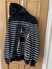 Palace Skateboards Men's Black With White Stripes Hoodie Size Medium, New