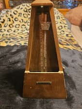 Ancien métronome en bois Seth Thomas fonctionne #10 