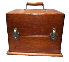 EDISON STANDARD MODEL A CYLINDER PHONOGRAPH EARLY 4 LATCH SQUARE CASE STANDARD