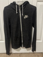 Nike Women's Full Zip-Up Hoodie Charcoal Grey, Size Small