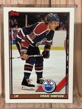 Craig Simpson 1991 Topps #460 Edmonton Oilers