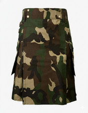 Men  s Camouflage Utility Kilt  Scottish Hybrid Tactical Cotton Military Kilt