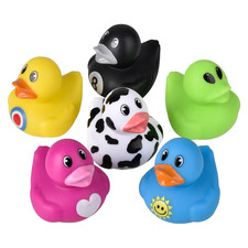 RI One Pack of Assorted Playful Rubber Duckies 2" each Pack of 24