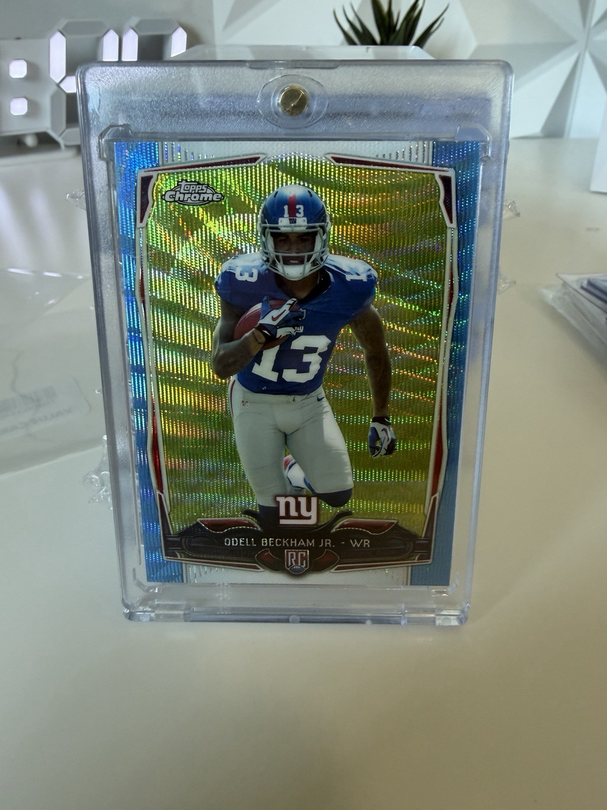 2014 Topps Chrome - Odell Beckham Jr. #117 Blue Wave Refractor (RC)