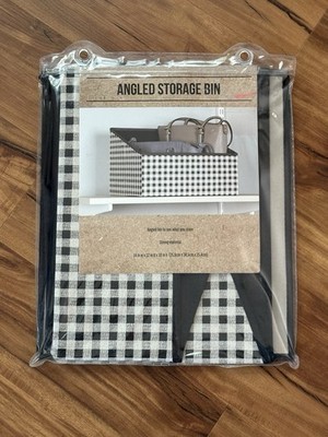 Angled Storage Bin 14''W x 12''D x 10''H Closet Organizer Box Tote NEW At Home