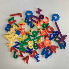 Magnetic Refrigerator Letter Number Set Lot Frig Fridge Cleaned Alphabet Lot C