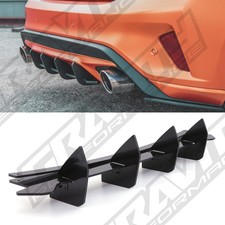 ST BLADE STYLE HECKSTOßSTANGE DIFFUSOR VOLANT GLANZ SCHWARZ FÜR FORD FOCUS MK4 18+