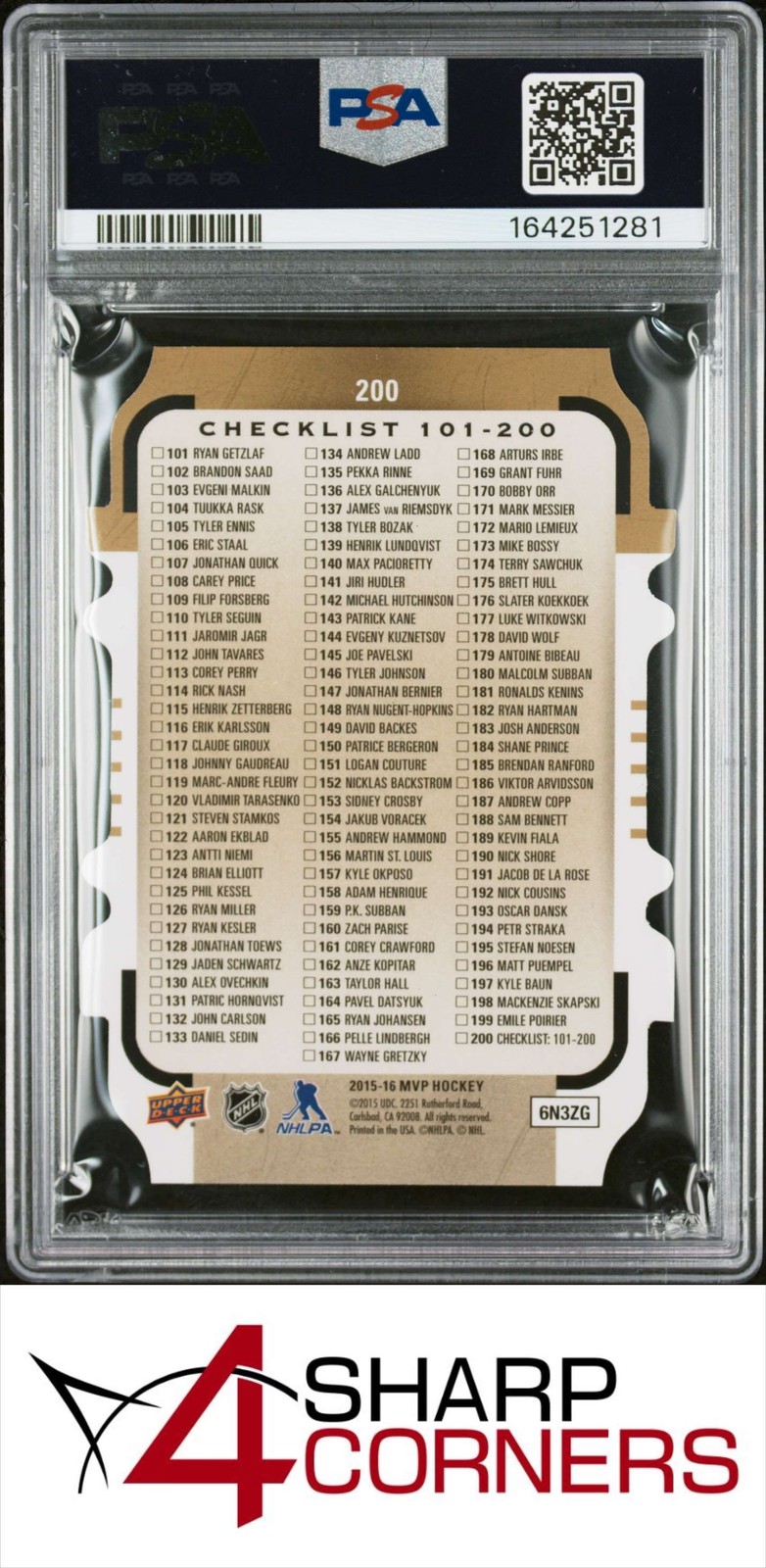2015 UPPER DECK MVP COLOURS AND CONTOURS #200 ALEX OVECHKIN POP 1 PSA 9 view 2