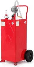 30 Gallon Diesel Fuel Transfer Tank with Manual Pump, Heavy-Duty Steel Gas Caddy