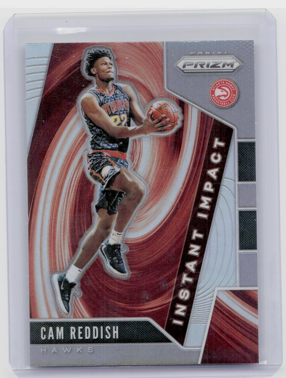 2019-20 Prizm Cam Reddish #18 Hawks Instant Impact Silver