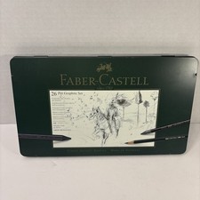 New Faber-Castell 26 Pitt Artists' Graphite Pencils Tin Some Missing