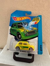 Hot Wheels City 61 Morris Mini Yellow Green Color Shifters C61