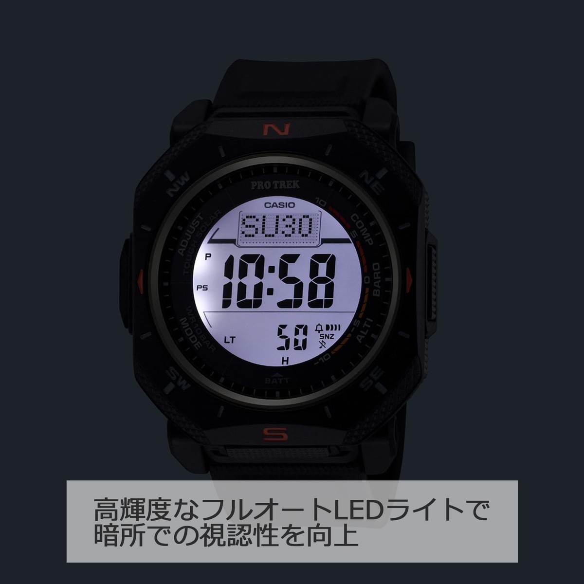 CASIO Pro Trek PRG-69-1JF Tough Solar Triple Sensor Black Digital
