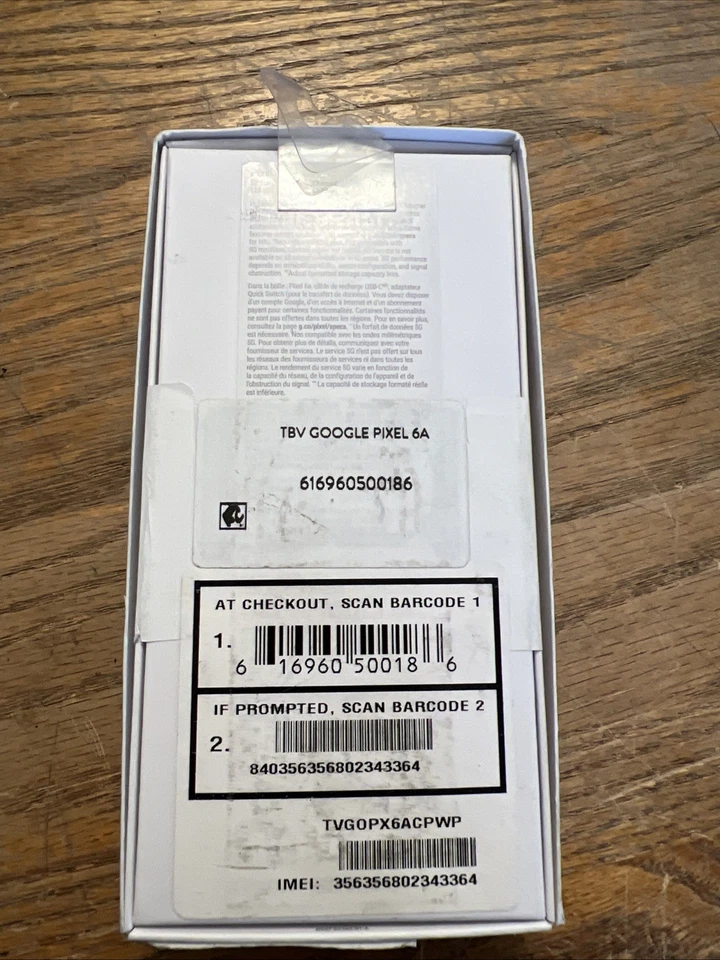 GOOGLE PIXEL 6A 128 GB BLACK TOTAL BY VERIZON LOCKED PREPAID PHONE BRAND NEW - Image 2 of 2