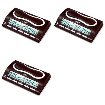 3X Schachuhr Advanced Digital Chess Timer mit 7 Typ 38 Timing Set2686