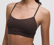 LULULEMON FLOW Y BRA NULU Square Heart Jacquard Java 2 4 6 8 10 12 14 NWT