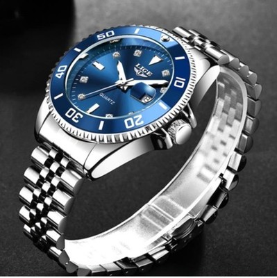 42MM LIGE Quartz Luxury Watch Analog Men's Stainless 30M Waterproof Luminous NEW