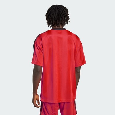 Adidas Originals #JW5881 Men's Jacquard SS Jersey Lucid Red/Black