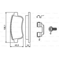 Bosch BremsbeläGe Bremsbelegsatz Hinten FüR Renault ScéNic III Megane IV