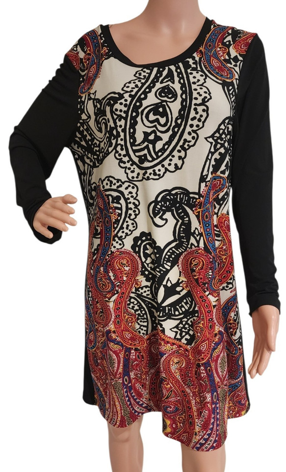 Women's size 16 stretchy a-line short shift dress made by Jersey Girl