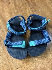 Teva Kids Original Universal Sandals Canyon Blue /Teal Geometric Size 13