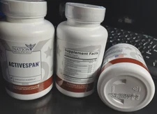 NATION HEALTH MD ActiveSpan Longevity Formula with Ashwagandha 3 Bottles 04/27