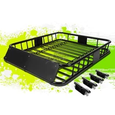 48" X 40" Heavy-Duty Roof Top Rack Cargo Luggage Carrier Basket w/ Wind Fairing