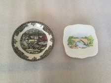 2 trinket plates; Johnson bros, Friendly village and Stanley China , Aberdeen