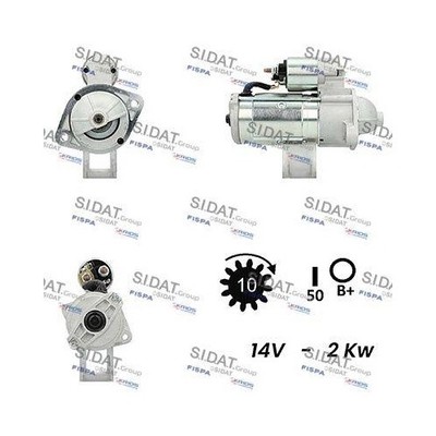 Starter Sidat S12VA0024A2 für Mitsubishi Nissan Hyundai Kia