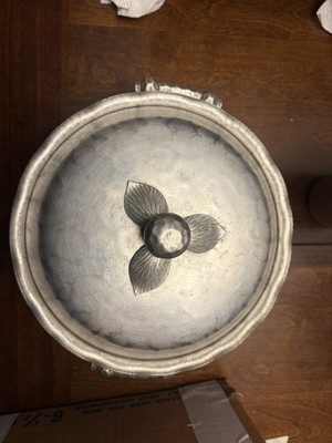 Vintage ice cooler hammered metal